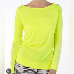 Nike neon yellow dry fit long sleeve